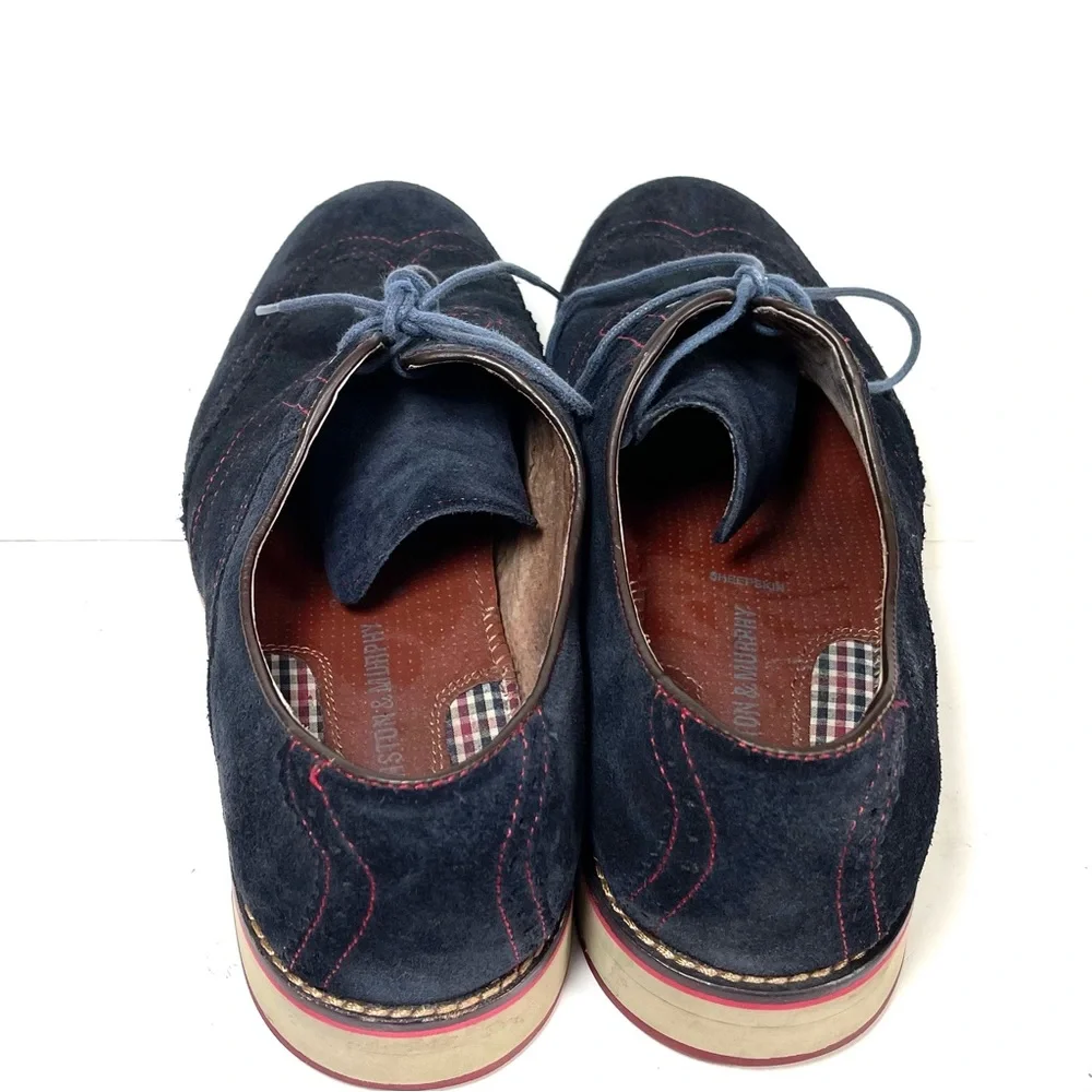 Johnston & Murphy Wingtip Oxfords Men's Size‎ 10M Blue Suede